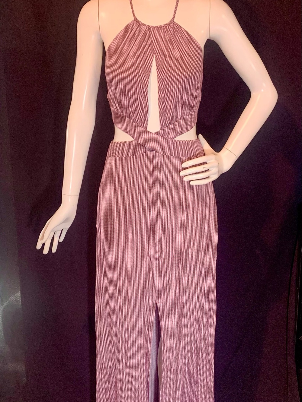 re:named Mauve Pink Cutout Maxi Dress